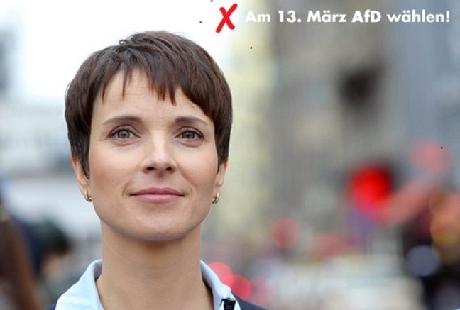 La dirigente de Alternativa por Alemania (AfD), Frauke Petry. Foto: Facebook AfD