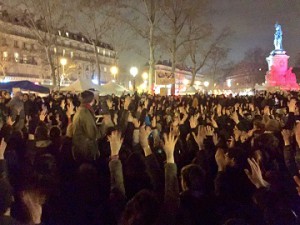 ConcentraciÃ³n en la Place de la Republique de ParÃ­s el sÃ¡bado 3 de abril. J.B.