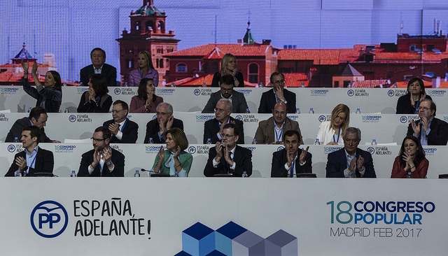 Algunos de los principales líderes del Partido Popular durante el 18º congreso de esta formación. Foto: PP