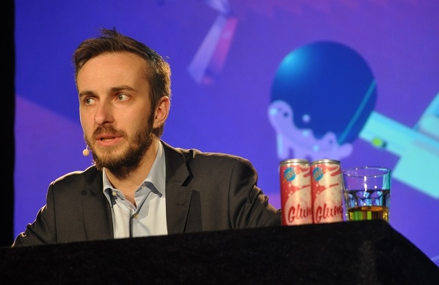 El humorista alemán Jan Böhmermann, durante su programa 'Schlimmer als Jan Böhmermann', en Rostock, en 2014.