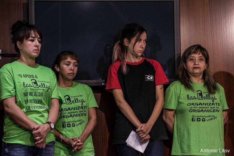 Las Kellys proponen la prohibición de la subcontratación de los servicios de limpieza en hoteles. LAS KELLYS BARCELONA