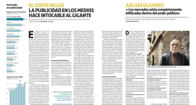 Adelanto del nº1 de La Marea: «El Corte Inglés. La publicidad en los medios hace intocable al gigante»