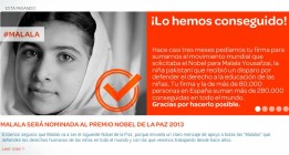 Malala, de camino al Nobel de la Paz