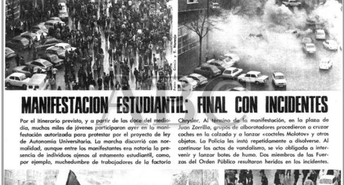 El movimiento estudiantil en la universidad: lucha y represión