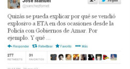 “La policía vendió explosivos a ETA en la época de Aznar”