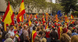 Barcelona vive un 12 de Octubre polarizado