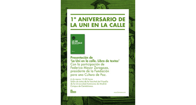 Mayor Zaragoza presenta el libro ‘La Uni en la calle: libro de textos’