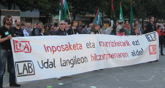 Una de cada tres huelgas de trabajadores en 2013 fue en Euskadi
