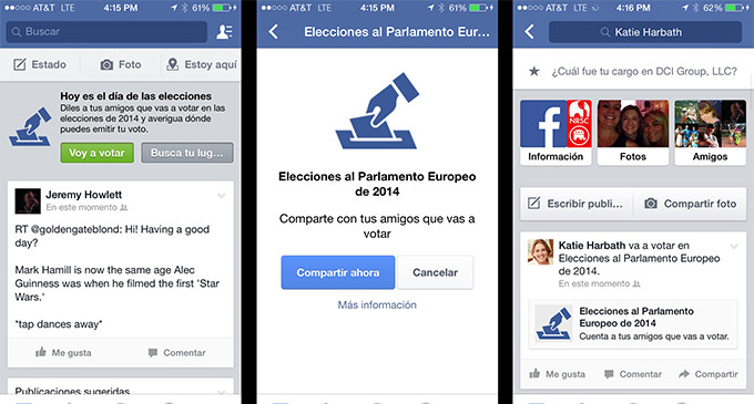 Facebook usará un señuelo para que los abstencionistas voten en las europeas
