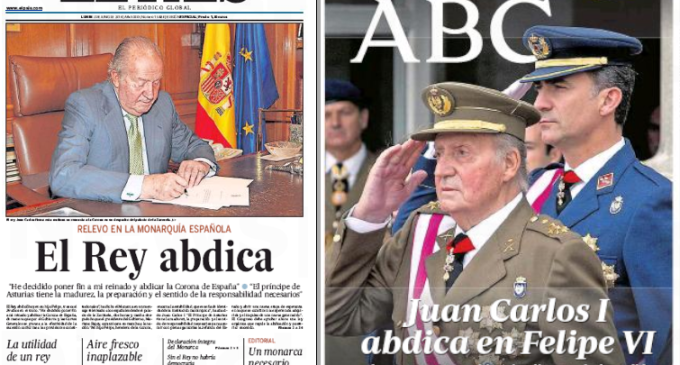 Las ediciones especiales de los diarios rinden pleitesía al rey