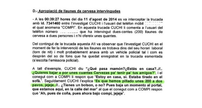 “Quieres unas cervezas? Es que hemos pillado unas 200 latas a dos pavos, jejeje…”