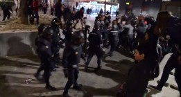 VÍDEO | Cargas en una concentración de apoyo a los anarquistas encarcelados