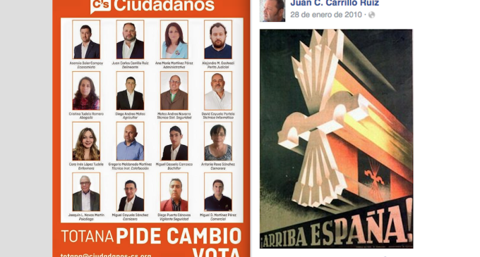 Un falangista en la lista de Ciudadanos en Totana