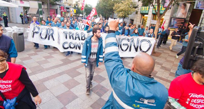 Los huelguistas de Telefónica mantendrán la protesta pese a la retirada de CCOO y UGT