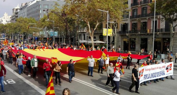 La extrema derecha desfila un año más por Barcelona