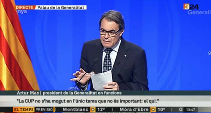 Mas firmará el decreto de nuevas elecciones el lunes si la CUP no cede