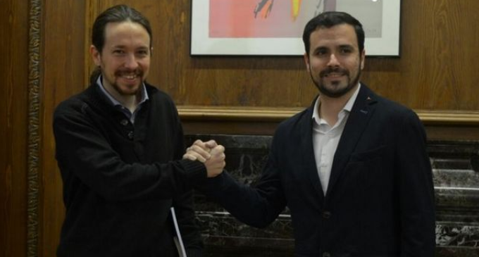 Pablo Iglesias y Alberto Garzón piden un gobierno de izquierdas