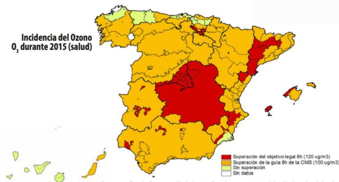 Casi toda la población española respira aire contaminado