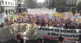 El sector educativo clama en la calle contra la LOMCE y los recortes