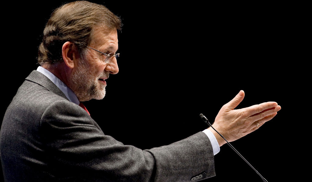 Mariano Rajoy en un mitin en Torrelavega. Foto: Partido Popular de Cantabria.