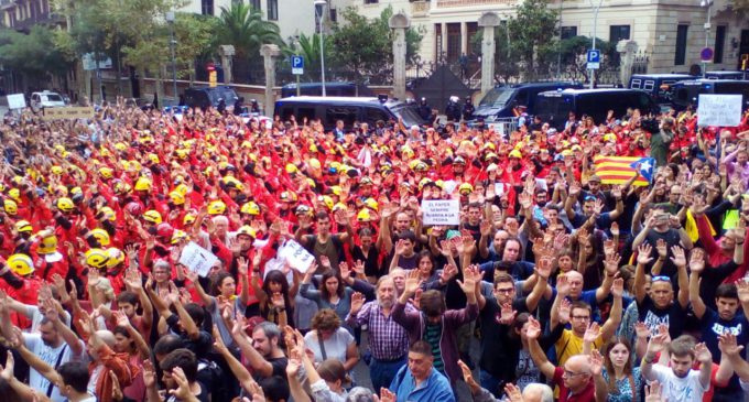 Seguimiento masivo del paro general en Cataluña