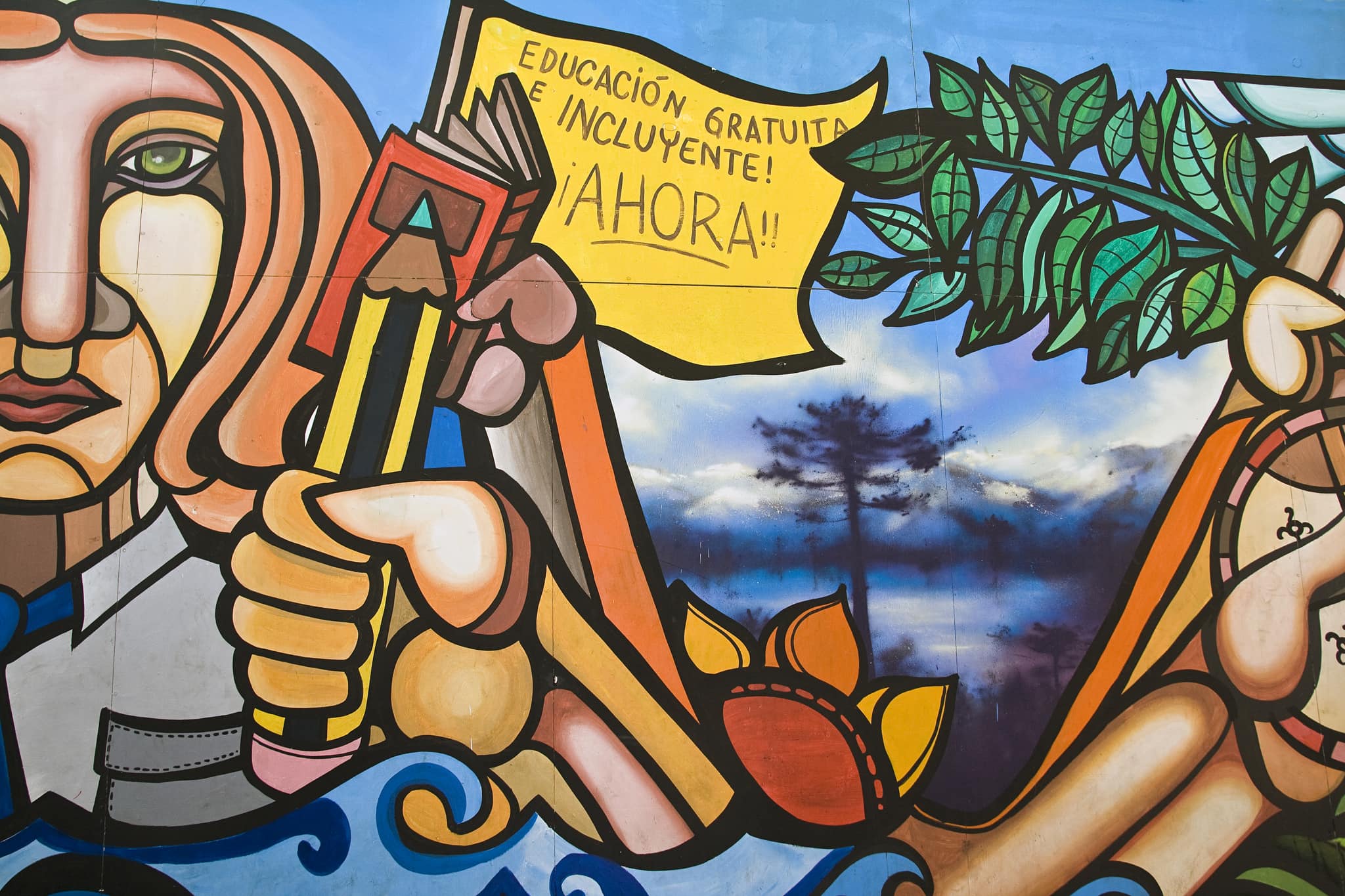 Mural en una calle de Santiago de Chile. Foto: Dimitry B.