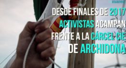 Activistas contra las devoluciones de migrantes de la cárcel CIE de Archidona