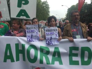 Manifestación de estudiantes en Madrid