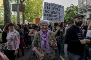 Manifestación contra la cultura de la violación