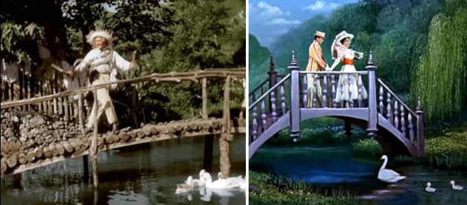 A la izquierda, una imagen de 'Los alegres muchachos' (1934), de Aleksandrov. A la derecha, 'Mary Poppins' (1964).