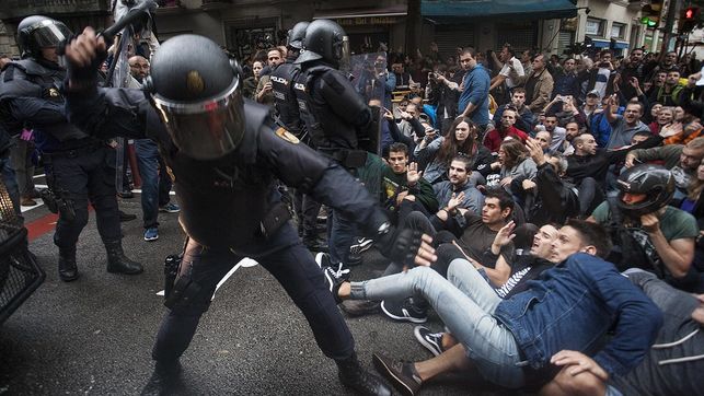 Cargas policiales en Barcelona