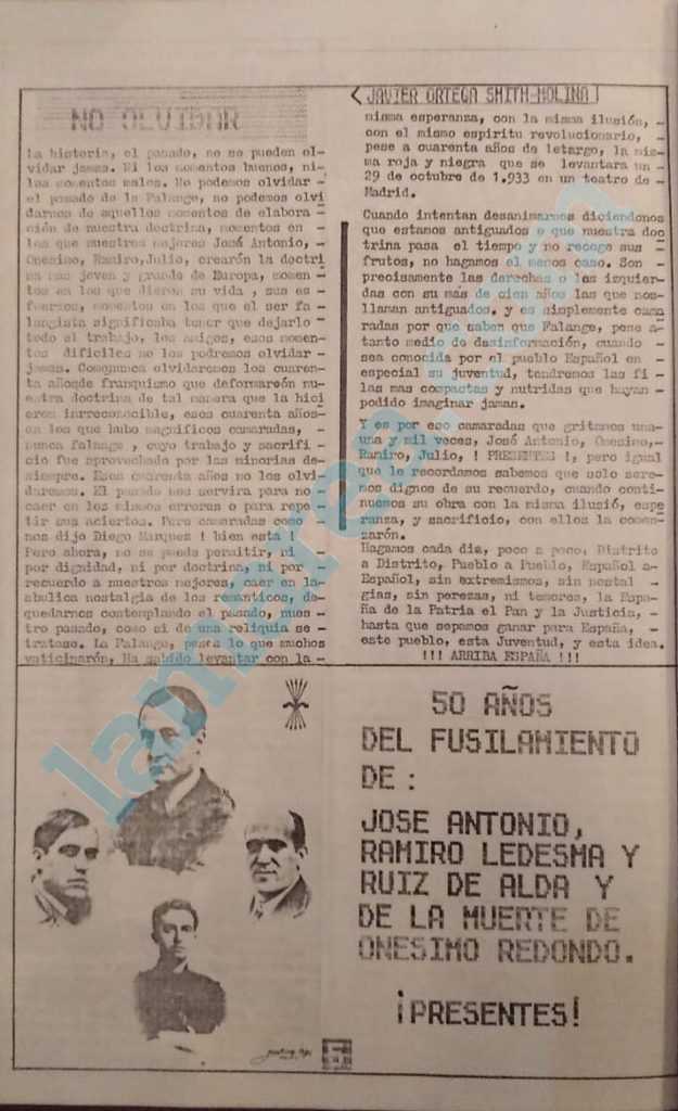 El pasado falangista de Javier Ortega Smith