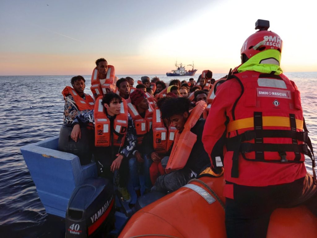 Un rescate humanitario en el Mediterráneo.