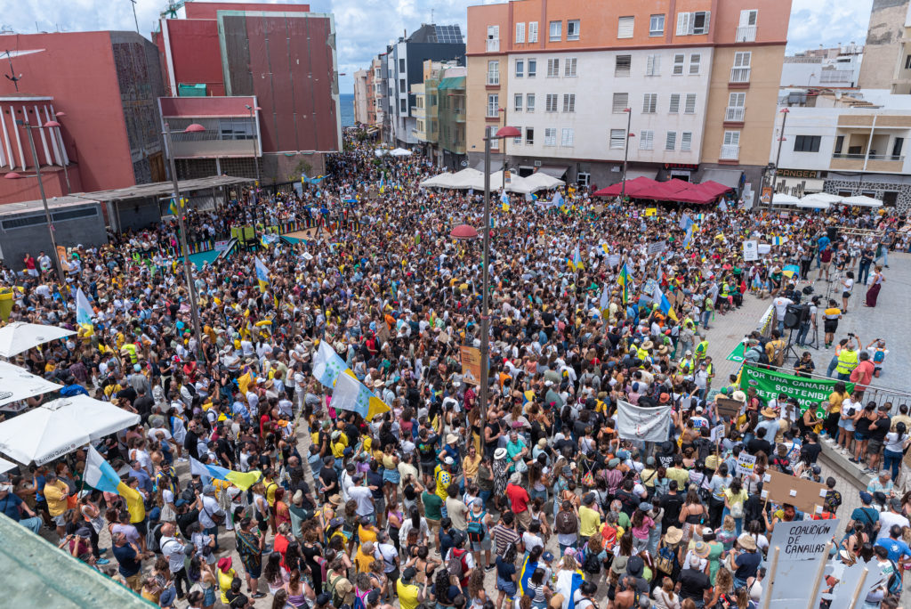 Manifestación en Canarias contra el modelo turístico