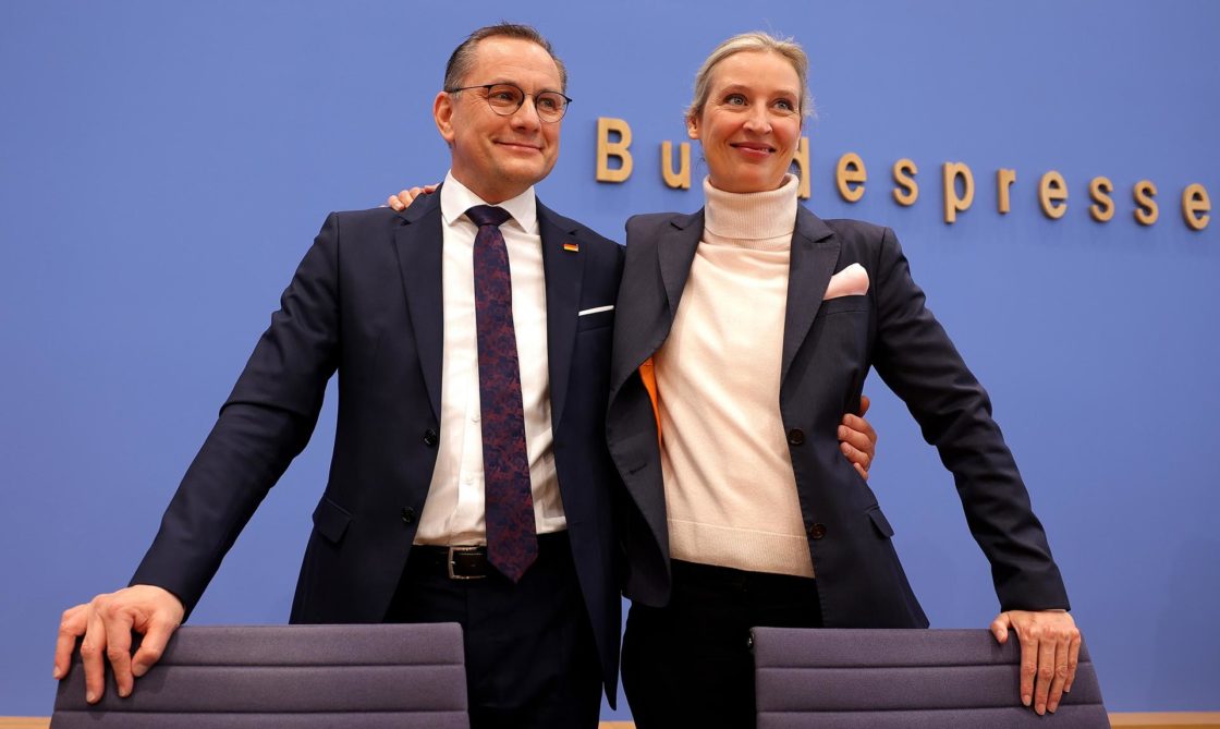 Alice Weidel y Tino Chrupalla, los dos líderes del partido ultraderechista Alternativa para Alemania (AfD). 