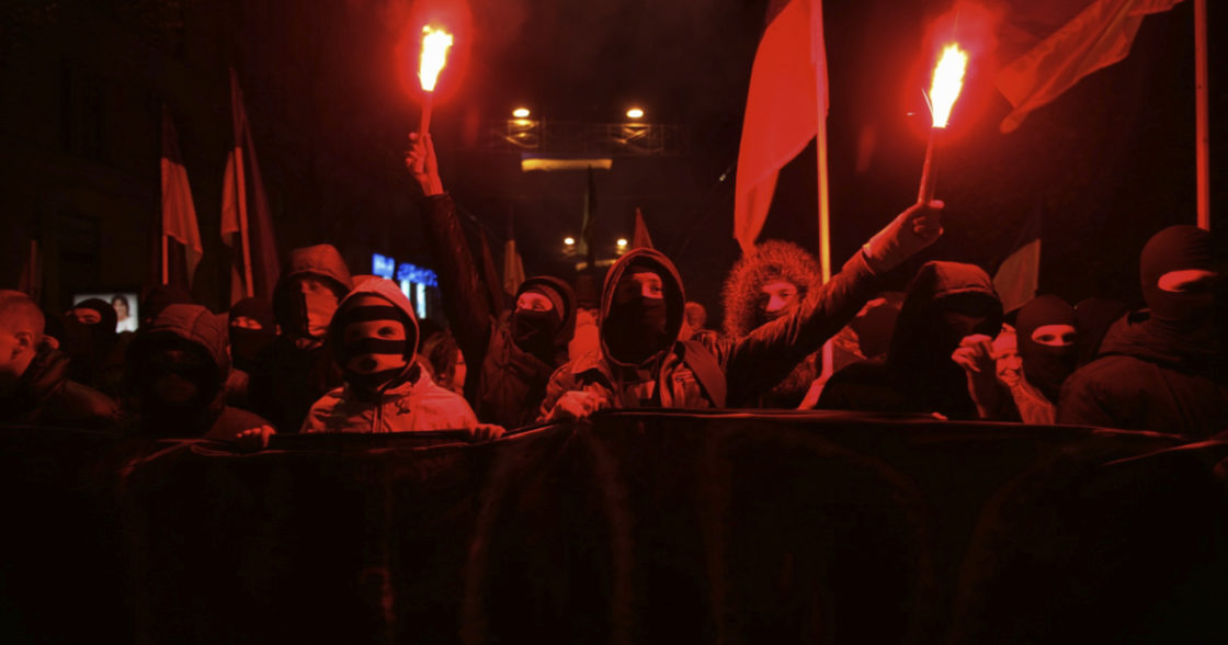 Manifestación de las juventudes de Pravy Sektor / Unai Aranzadi